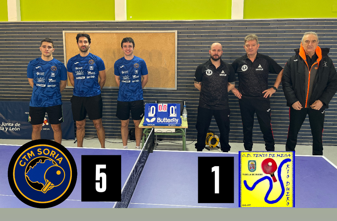 Marcador final del encuentro entre CTM CAEP Soriano y Río Duero con victoria soriana por 5-1